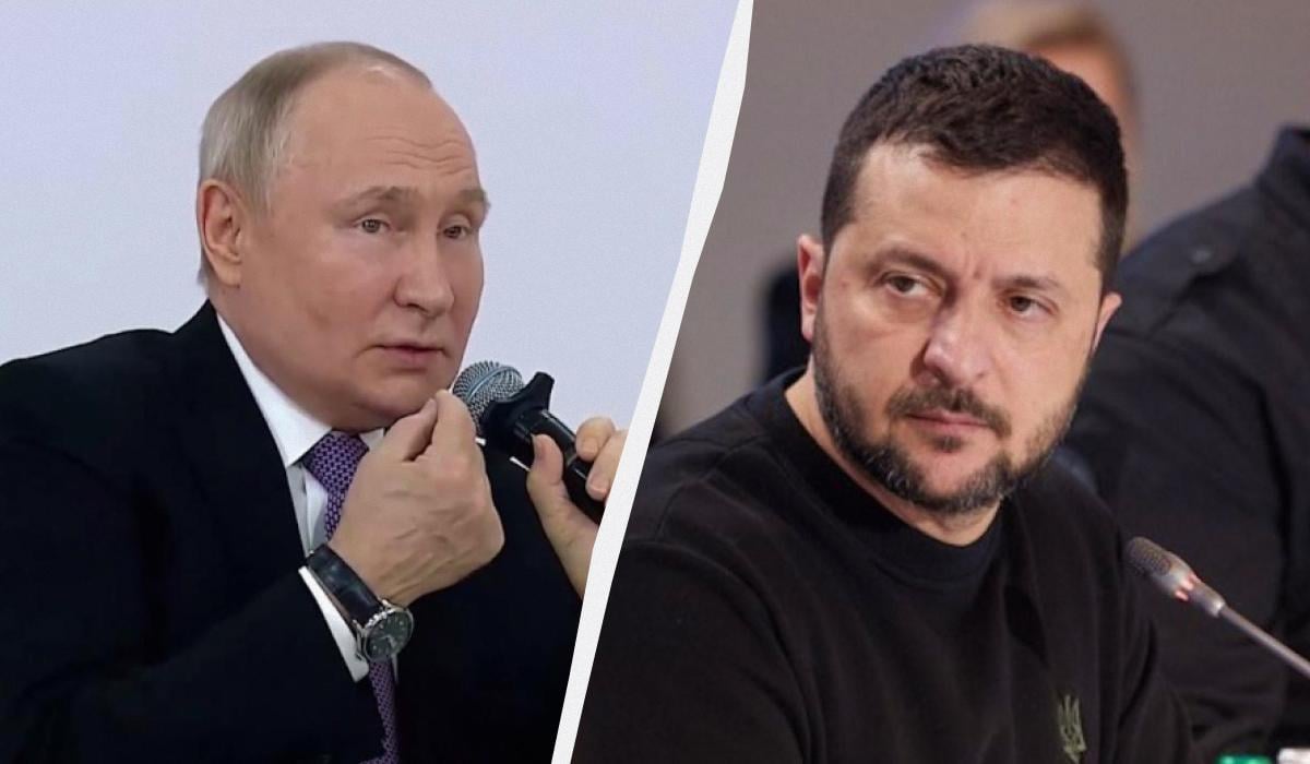 Зеленського переконаний, що Путіна слід було зупинити раніше / колаж УНІАН, мкріншот, фото ОП