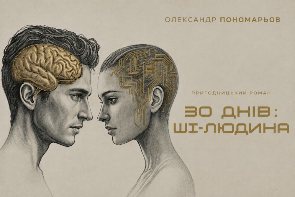 Олександр Пономарьов розкрив секрет обкладинки дебютного роману «30 днів: ШІ-людина»
